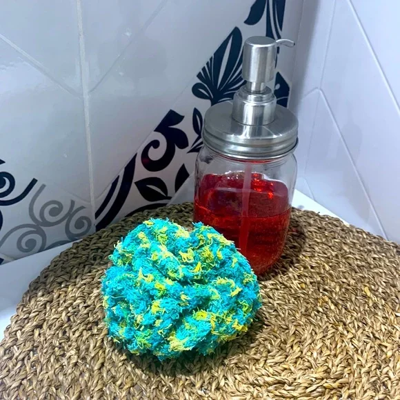 🔥🆓🔥💯% Cotton Loofah/Pouf Handmade - Picture 4 of 5